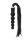 Black Whip with Curved Silicone Dildo Black