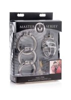 Master Series The Pen Deluxe Locking Chastity Cage Silver