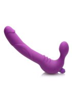 ROYAL REVOLVER Vibrating Silicone Strapless Strap On Purple