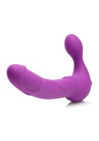 ROYAL REVOLVER Vibrating Silicone Strapless Strap On Purple