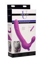 ROYAL REVOLVER Vibrating Silicone Strapless Strap On Purple
