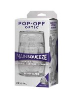 Doc Johnson MAINSQUEEZE Pop-Off Optix Pussy & Ass Crystal Masturbator