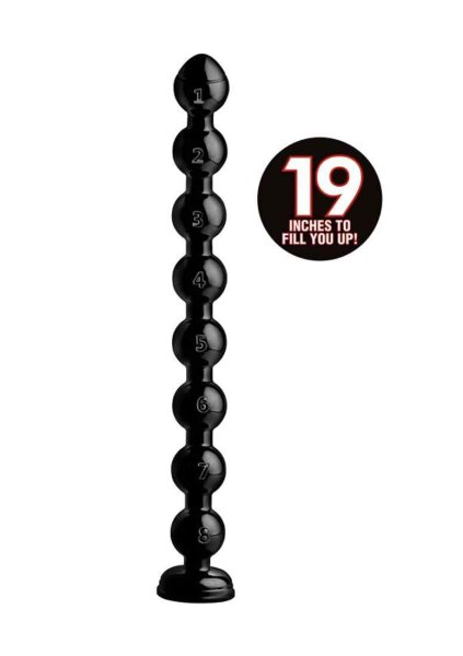 Hosed 2" Beaded Hose - 19" long Black