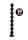 Hosed 2" Beaded Hose - 19" long Black