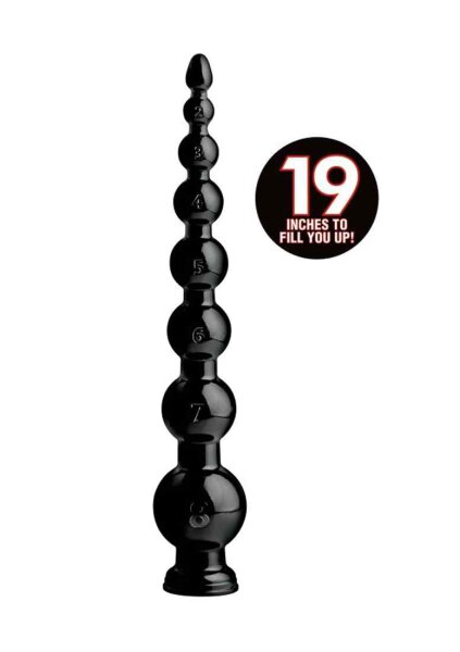 19" Graduated Beaded Hose Black
