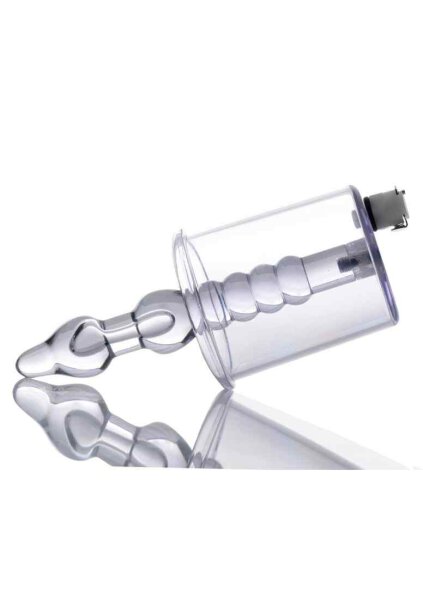 Anal Rosebud Vacuum with Beaded Rod Transparent