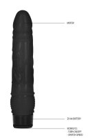 8 Inch Thin Realistic Dildo Vibe Black