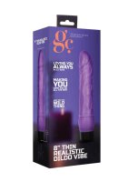 8 Inch Thin Realistic Dildo Vibe Purple