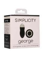 George Rechargeable Remote Control Vibrating Egg Black