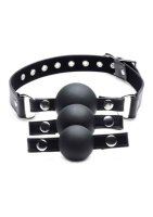Strict Interchangeable Silicone Ball Gag Set Black