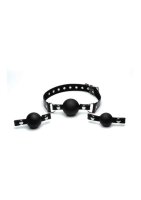 Strict Interchangeable Silicone Ball Gag Set Black