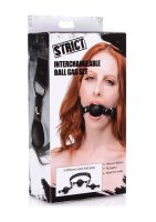 Strict Interchangeable Silicone Ball Gag Set Black