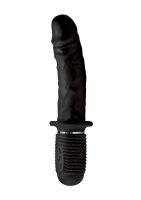 Power Pounder Vibrating and Thrusting Silicone Dildo Black