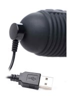 Power Pounder Vibrating and Thrusting Silicone Dildo Black