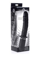 Power Pounder Vibrating and Thrusting Silicone Dildo Black