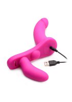 SU Double Take Penetration Strap-On Harness Purple