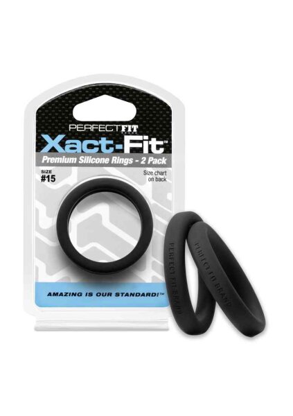 #15 Xact-Fit Cockring 2-Pack Black