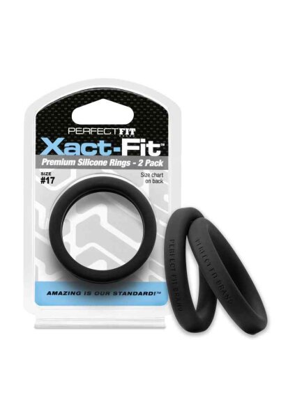 #17 Xact-Fit Cockring 2-Pack Black