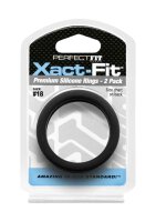 #18 Xact-Fit Cockring 2-Pack Black