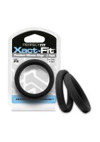 #19 Xact-Fit Cockring 2-Pack Black