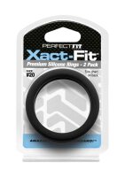 #20 Xact-Fit Cockring 2-Pack Black
