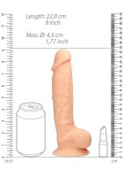 Silicone Dildo With Balls 22,8 cm Flesh