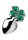 Booty Sparks Lucky Clover Gem - Medium - Silver 3,7 cm