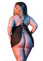 Baby Doll Fly Away Back & G-Set Black Queen Size 2 XL