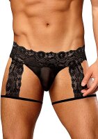 "Scandal Lace" G-String Garter Short - L/XL