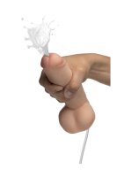 8 Inch Realistic Dual Density Squirting Dildo - Flesh