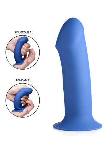 Squeeze-It Squeezable Thick Phallic Dildo - Blue
