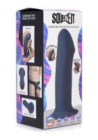 Squeezable Thick Phallic Dildo - Blue