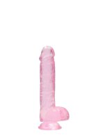 6" / 15 cm Realistic Dildo With Balls - Pink