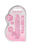 6" / 15 cm Realistic Dildo With Balls - Pink