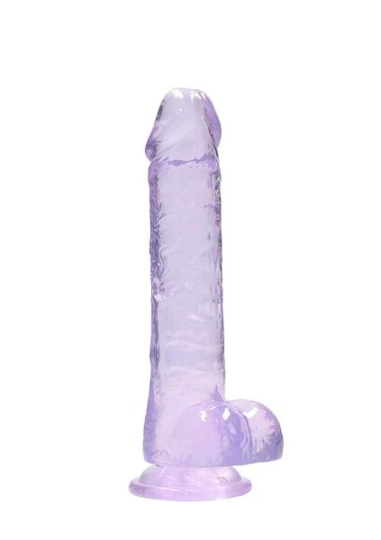 Realistic Dildo With Balls - Purple 20 cm