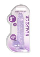 8" / 20 cm Realistic Dildo With Balls - Purple