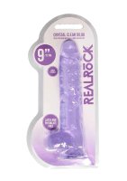 Realistic Dildo With Balls - Purple 23 cm