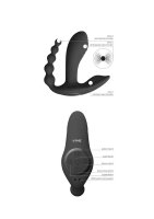 Kata Pulse Wave & Vibrating Double Penetration Vibrator Black