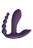 Kata Pulse Wave & Vibrating Double Penetration Vibrator Purple