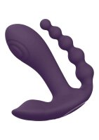 Kata Pulse Wave & Vibrating Double Penetration Vibrator Purple