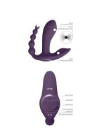 Kata Pulse Wave & Vibrating Double Penetration Vibrator Purple