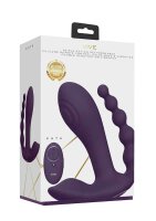 Kata Pulse Wave & Vibrating Double Penetration Vibrator Purple