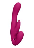 Suki Vibrating Strapless Strap-on Rabbit Pink