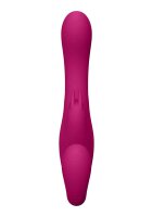 Suki Vibrating Strapless Strap-on Rabbit Pink