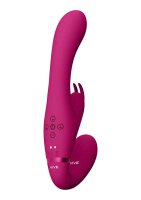Suki Vibrating Strapless Strap-on Rabbit Pink