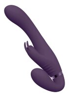 Suki Vibrating Strapless Strap-on Rabbit Purple