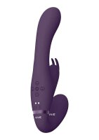 Suki Vibrating Strapless Strap-on Rabbit Purple
