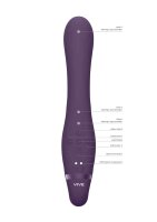 Suki Vibrating Strapless Strap-on Rabbit Purple
