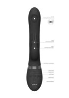 Rini Pulse Wave & Vibrating Double Penetration Rabbit Black