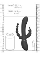 Rini Pulse Wave & Vibrating Double Penetration Rabbit Black